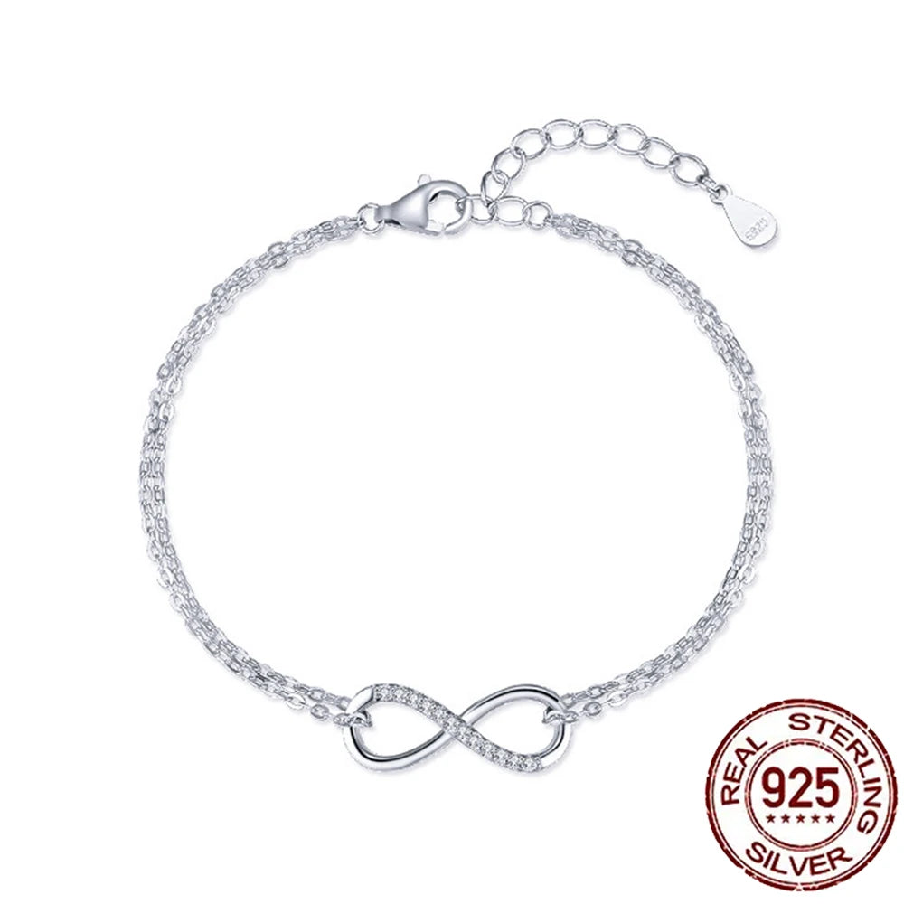 Infinity Sterling Silver Bracelet
