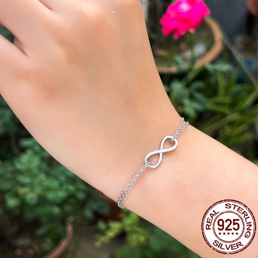 Infinity Sterling Silver Bracelet