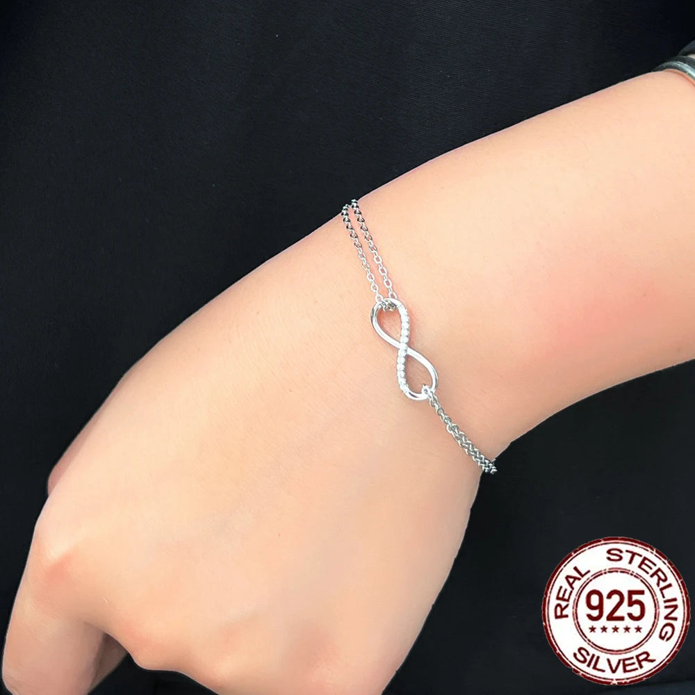 Infinity Sterling Silver Bracelet