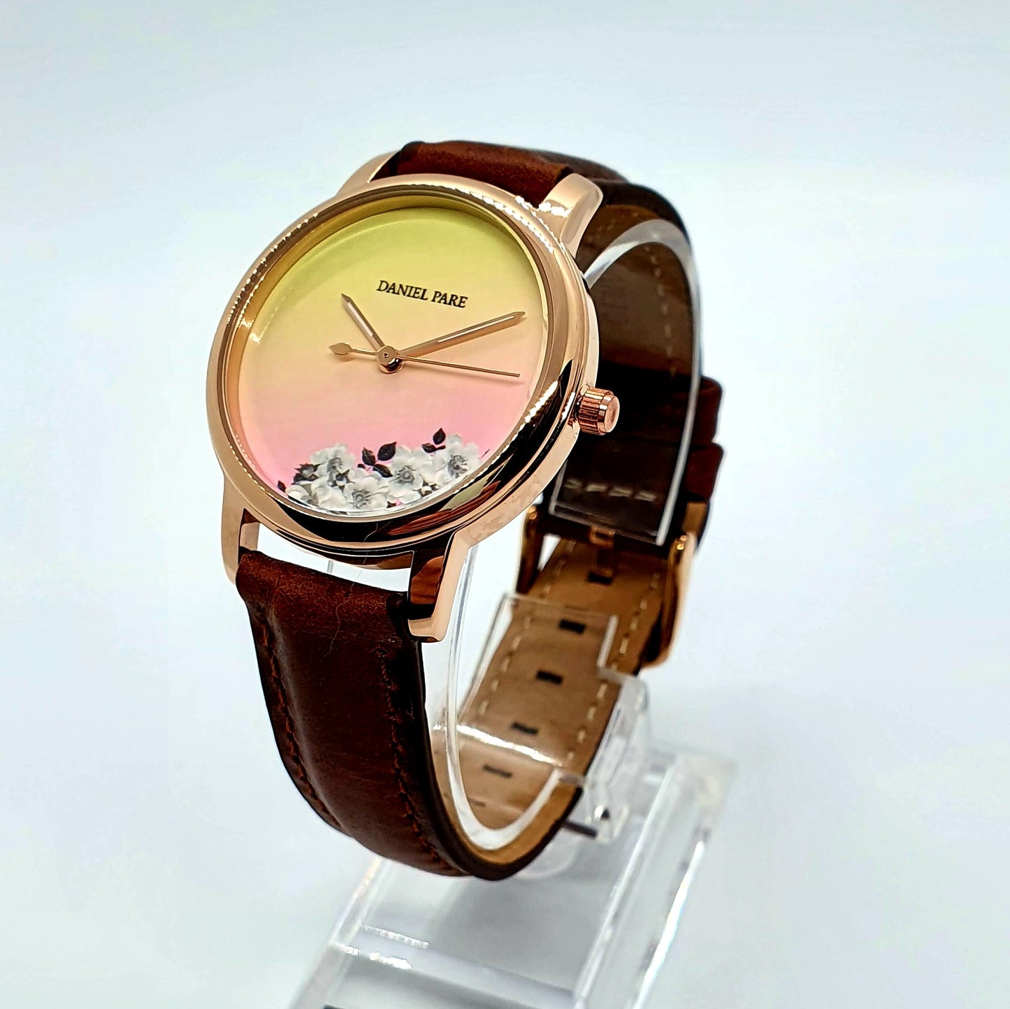 Sundown 34mm Leather Strap Watch For Her