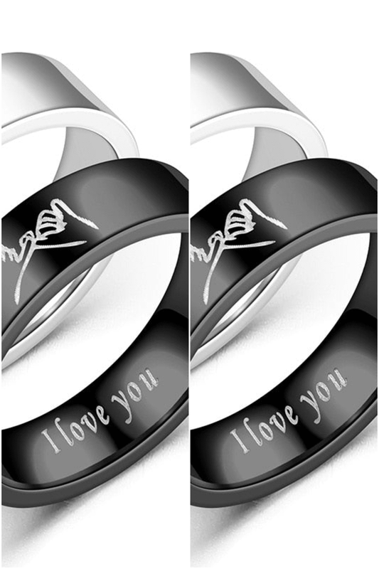 Symbolic Love Bundle - Stainless Steel Promise Ring